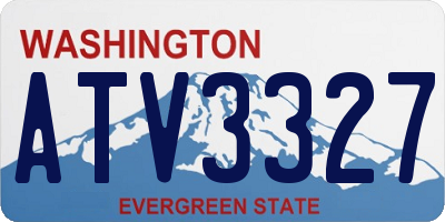 WA license plate ATV3327