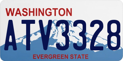 WA license plate ATV3328