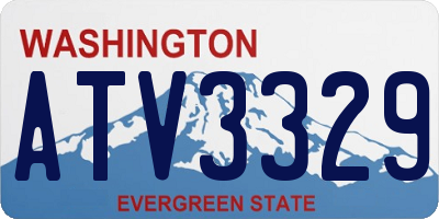 WA license plate ATV3329