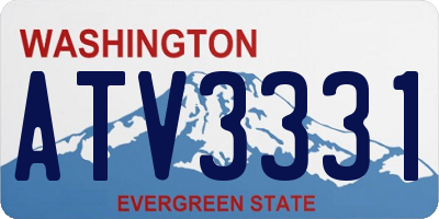WA license plate ATV3331