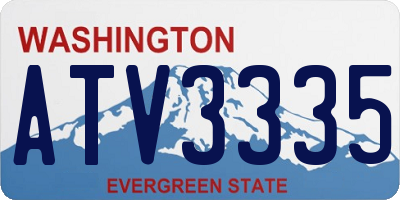 WA license plate ATV3335