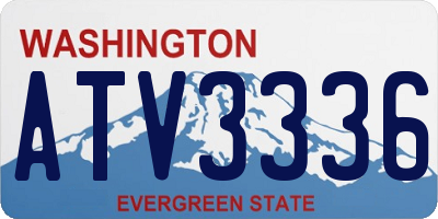 WA license plate ATV3336