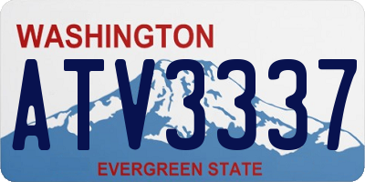 WA license plate ATV3337