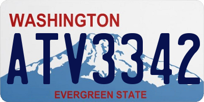 WA license plate ATV3342