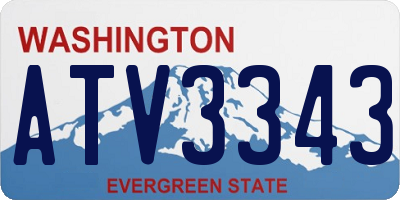 WA license plate ATV3343