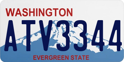 WA license plate ATV3344