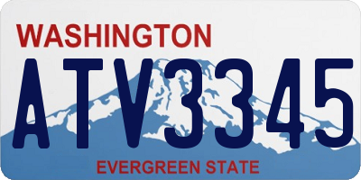 WA license plate ATV3345