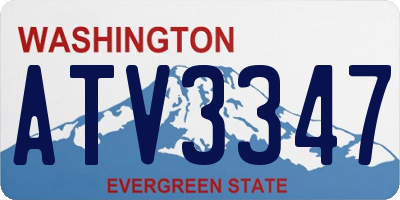 WA license plate ATV3347