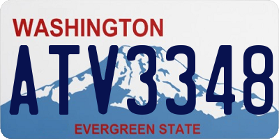 WA license plate ATV3348