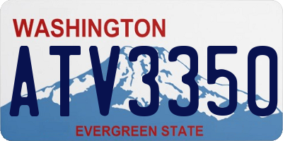 WA license plate ATV3350