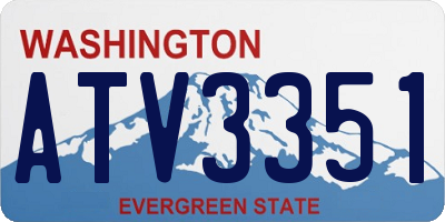 WA license plate ATV3351