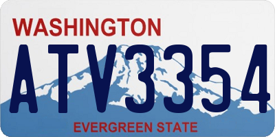 WA license plate ATV3354
