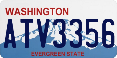 WA license plate ATV3356