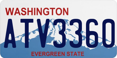 WA license plate ATV3360
