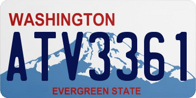 WA license plate ATV3361