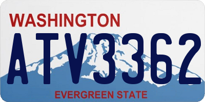 WA license plate ATV3362