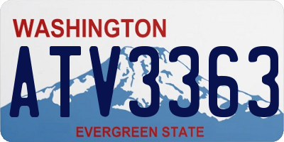 WA license plate ATV3363