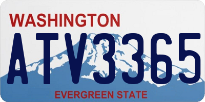 WA license plate ATV3365