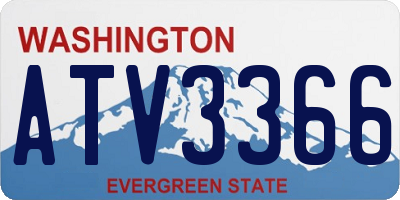 WA license plate ATV3366