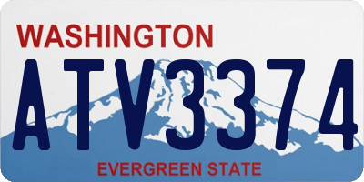 WA license plate ATV3374