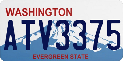 WA license plate ATV3375