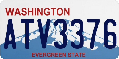 WA license plate ATV3376