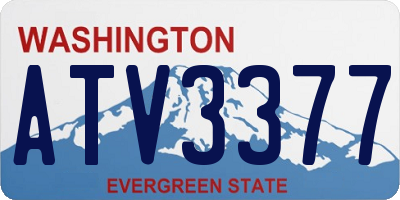 WA license plate ATV3377
