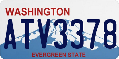 WA license plate ATV3378