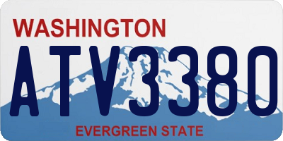 WA license plate ATV3380