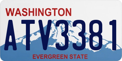 WA license plate ATV3381