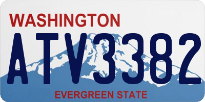 WA license plate ATV3382