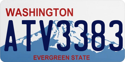 WA license plate ATV3383