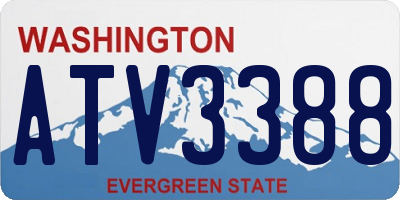 WA license plate ATV3388
