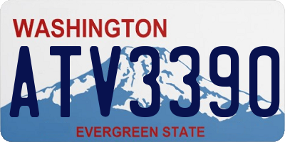 WA license plate ATV3390