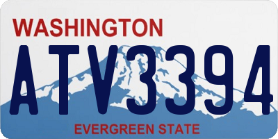 WA license plate ATV3394