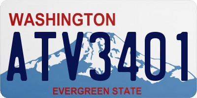 WA license plate ATV3401