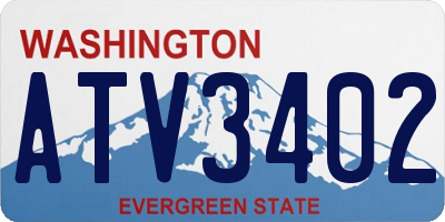 WA license plate ATV3402