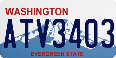 WA license plate ATV3403