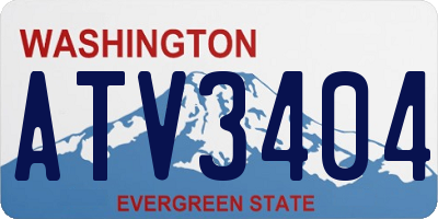 WA license plate ATV3404