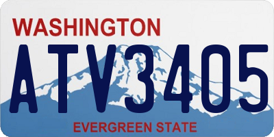 WA license plate ATV3405