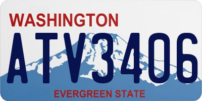 WA license plate ATV3406
