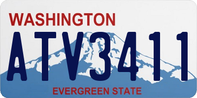 WA license plate ATV3411