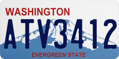 WA license plate ATV3412