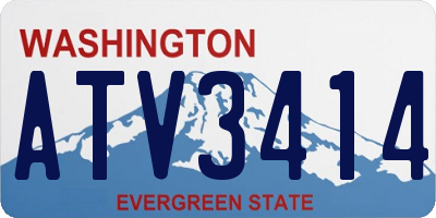 WA license plate ATV3414