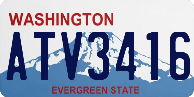 WA license plate ATV3416