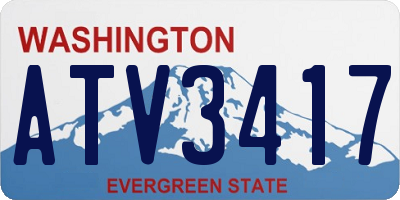 WA license plate ATV3417