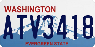 WA license plate ATV3418