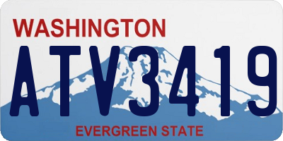 WA license plate ATV3419