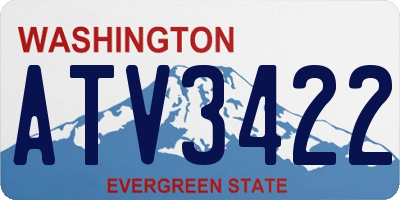 WA license plate ATV3422