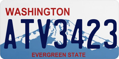 WA license plate ATV3423